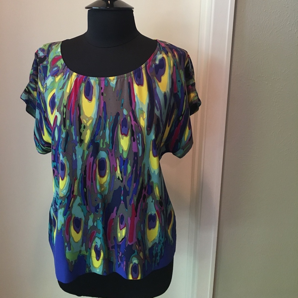 Trina Turk Multicolor Abstract Blouse